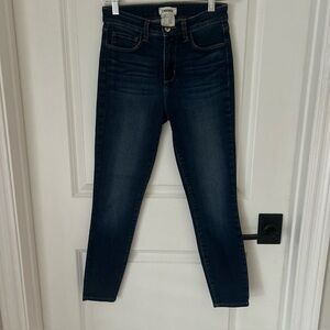 L’Agence Margot High Rise Skinny Jeans Women's 25 Whiskered Blue Denim